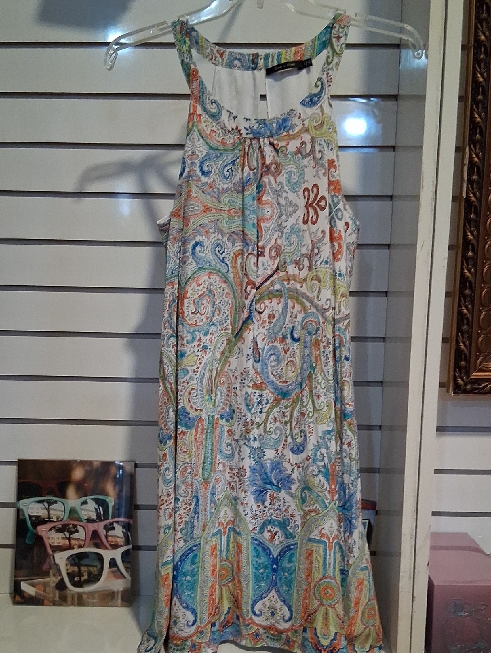 Doe & Rae Multicolor Paisley Halter Maxi Dress